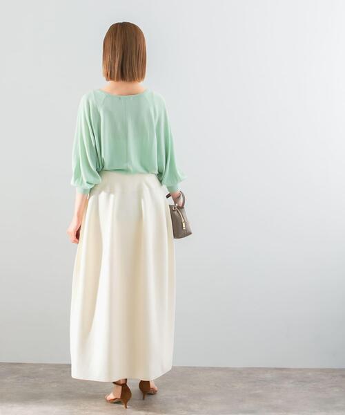 URBAN RESEARCH ROSSO WOMEN（アーバンリサーチ　ロッソ）の「ウォッシャブルシルク混ドルマンニット（ニット/セーター・レディース・オフホワイト/ミント/オレンジ・FREE）」の22枚目の写真