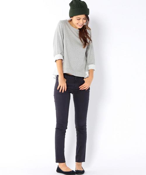 coen（コーエン）の「テンセル混ストレッチスキニーパンツ（その他パンツ・レディース・オリーブ/ネイビー/ホワイト/ブラック・SMALL/MEDIUM/LARGE）」の8枚目の写真