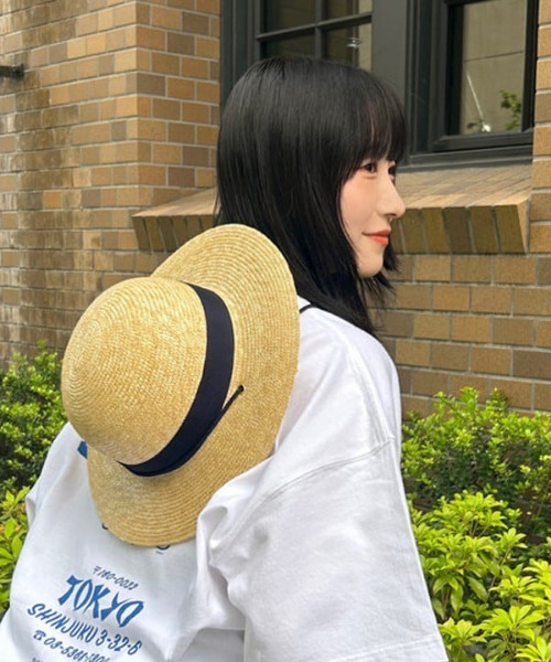 BEAMS JAPAN(ビームス ジャパン)の「〈UNISEX〉 丸高製帽所 × BEAMS JAPAN / 別注 麦わら帽子(ハット・メンズ・ベージュ/ネイビー・ONE SIZE)」の17枚目の写真