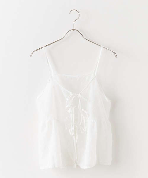 AO2(アオズ)の「▲Tulle Tiered Camisole / チュールティアードキャミソール ビスチェ(ベスト・レディース・ブラック/ホワイト・FREE)」の22枚目の写真