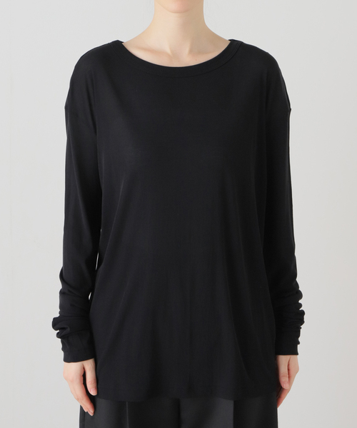 EMILY WEEK(エミリーウィーク)の「【babaco/ババコ】Twisted Cotton Long Sleeve(Tシャツ/カットソー・レディース・ブラック・FREE)」の1枚目の写真