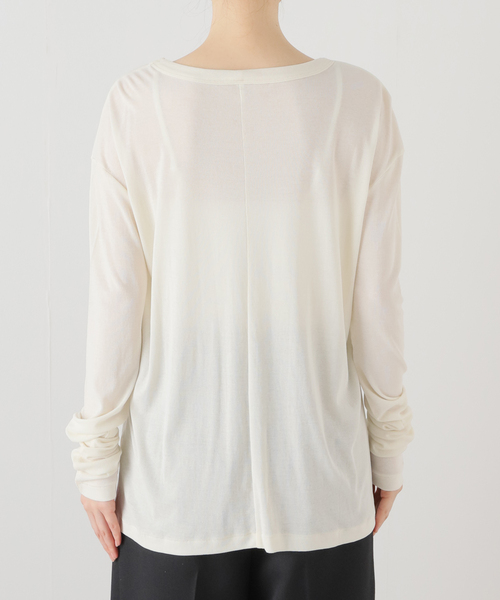 EMILY WEEK(エミリーウィーク)の「【babaco/ババコ】Twisted Cotton Long Sleeve(Tシャツ/カットソー・レディース・ブラック・FREE)」の3枚目の写真
