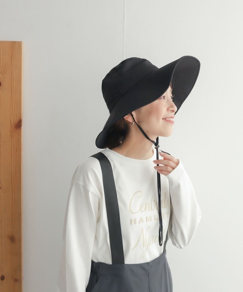 URBAN RESEARCH DOORS（アーバンリサーチドアーズ）の「ウォッシャブルつば広ハット（ハット・レディース・ネイビー/ブラック・ONE）」の3枚目の写真