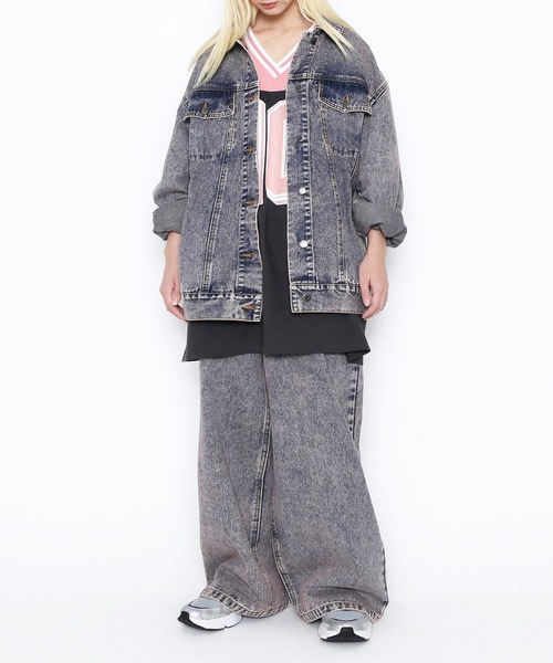 PUNYUS（プニュズ）の「オーバーダイデニムバギーパンツ（デニム