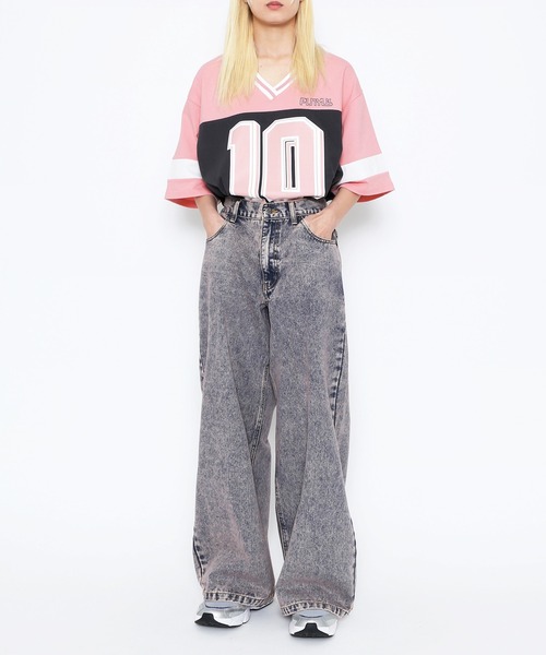 PUNYUS（プニュズ）の「オーバーダイデニムバギーパンツ（デニムパンツ