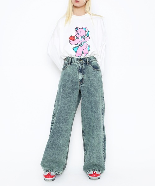 PUNYUS（プニュズ）の「オーバーダイデニムバギーパンツ（デニム