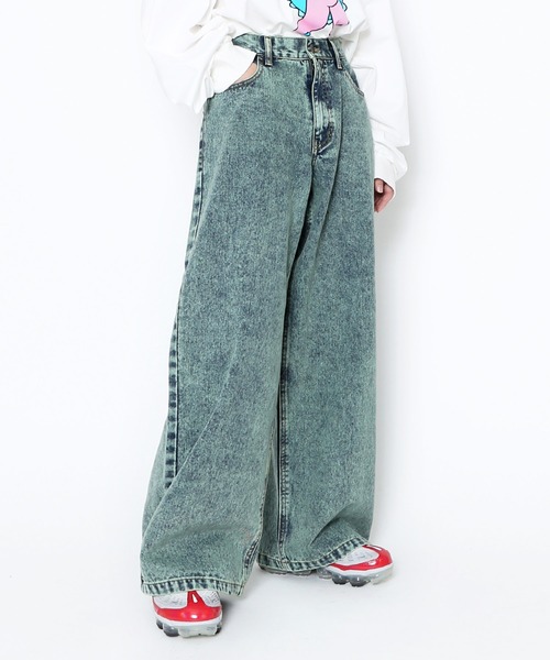 PUNYUS（プニュズ）の「オーバーダイデニムバギーパンツ（デニムパンツ