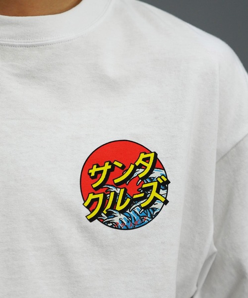 SANTA CRUZ(サンタクルーズ)の「【ムラサキスポーツ限定】SANTACRUZ/サンタクルーズ 半袖Tシャツ バックプリント カタカナ 502241415(Tシャツ/カットソー・メンズ・ブラック/ホワイト・M/L/XL)」の7枚目の写真