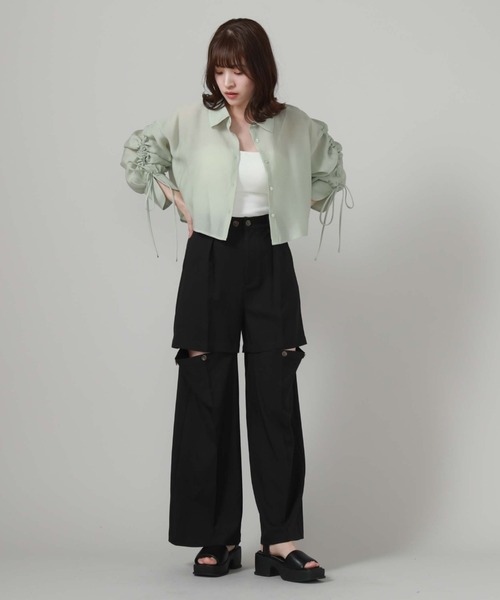 archives（アルシーヴ）の「マルチｗａｙタックパンツ（その他パンツ・レディース・グレー/ブラック/アイボリー・MEDIUM）」の14枚目の写真