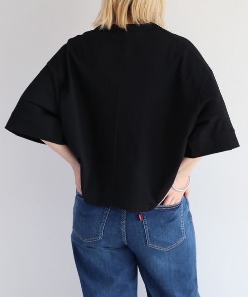 cepo(セポ)の「無地&ボーダーワイドTee(Tシャツ/カットソー・レディース・ホワイト×ブルー/ホワイト×ブラック/ブラック/オフホワイト・M)」の12枚目の写真