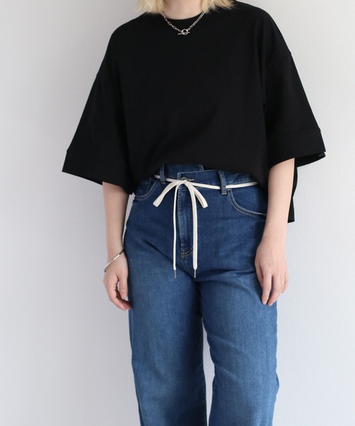 cepo(セポ)の「無地&ボーダーワイドTee(Tシャツ/カットソー・レディース・ホワイト×ブルー/ホワイト×ブラック/ブラック/オフホワイト・M)」の13枚目の写真