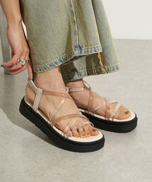 クリアクロスサンダル