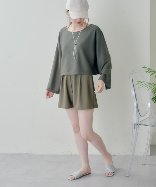 CIAOPANIC TYPY(チャオパニックティピー)の「ワイドリブクロップドラッシュガード(ラッシュガード・レディース・ブラック/カーキ/アイボリー・MEDIUM/LARGE)」の19枚目の写真