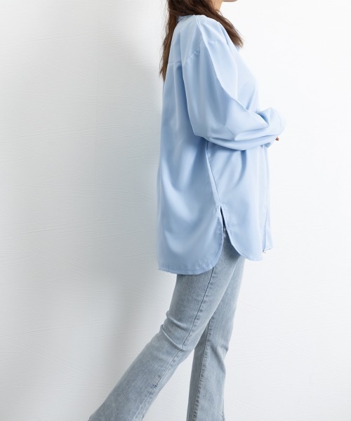 Miniministore(ミニミニストア)の「ダブルジップシャツ シャツカーディガン白(シャツ/ブラウス・レディース・ブルー/ホワイト・FREE)」の19枚目の写真