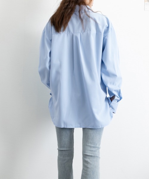 Miniministore(ミニミニストア)の「ダブルジップシャツ シャツカーディガン白(シャツ/ブラウス・レディース・ブルー/ホワイト・FREE)」の20枚目の写真