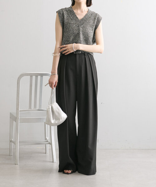 mystic（ミスティック）の「【EC限定カラーあり/BRN・BLK2】スパンコールニットベスト（ベスト・レディース・アイボリー/オレンジ/ブラック/ブラック系その他2/ブルー/ブラウン・FREE/2）」の22枚目の写真