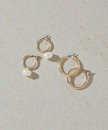 ポイント パール 2ペア ピアス