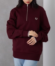 スウェット ハーフジップ」に該当するトップス（レッド/赤色系