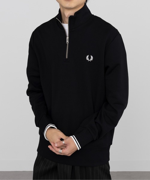 FRED PERRY（フレッドペリー）の「【FRED PERRY】Half Zip SweatShirt フレッドペリー ハーフジップスウェット M3574（スウェット・レディース・ブラック系その他2/ブラック/グリーン/ネイビー/ネイビー系2/アイボリー/ブラウン/グレー/カーキ/ワイン/グレイッシュブルー/ダークグリーン/ブラック系その他3/ベージュ/ネイビー系3/アイボリー系1・S/M/L/XL/XS）」の18枚目の写真