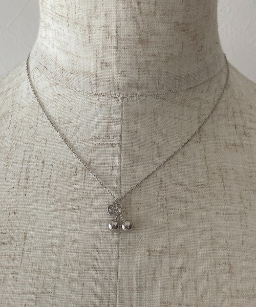 シルバー925チェリーモチーフネックレス【RL】（ネックレス）｜RiLi 