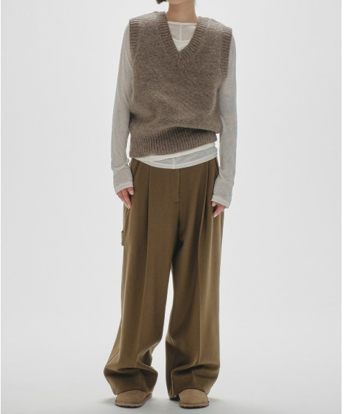 TODAYFUL（トゥデイフル）の「Wool Painter Pants（その他パンツ・レディース・ダークグレー/キャメル・36inch/38inch）」の3枚目の写真