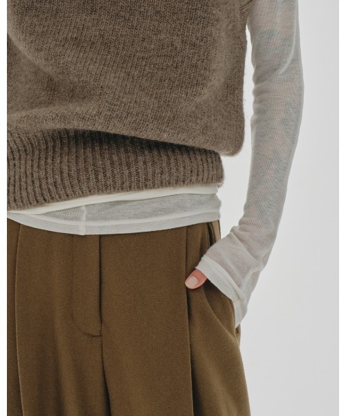 TODAYFUL（トゥデイフル）の「Wool Painter Pants（その他パンツ・レディース・ダークグレー/キャメル・36inch/38inch）」の6枚目の写真