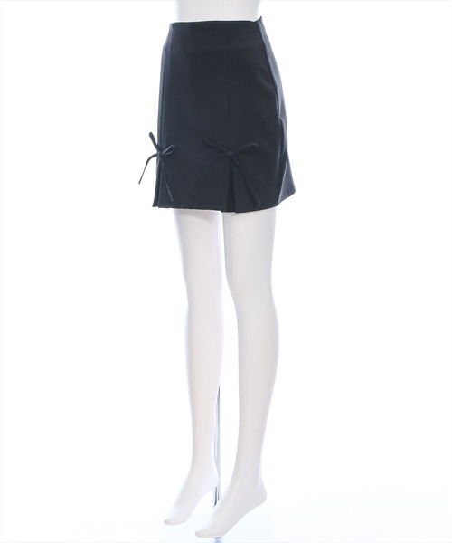 clear（クリア）の「インパン付きリボン台形ミニスカート[着回し力抜群 ガーリー バレエコア]≪再入荷≫（スカート・レディース・ブルー/ブラック/アイボリー・S/M）」の13枚目の写真