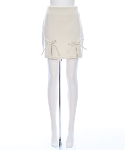 clear（クリア）の「インパン付きリボン台形ミニスカート[着回し力抜群 ガーリー バレエコア]≪再入荷≫（スカート・レディース・ブルー/ブラック/アイボリー・S/M）」の14枚目の写真