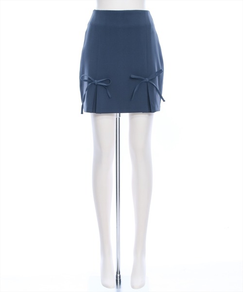 clear（クリア）の「インパン付きリボン台形ミニスカート[着回し力抜群 ガーリー バレエコア]≪再入荷≫（スカート・レディース・ブルー/ブラック/アイボリー・S/M）」の16枚目の写真