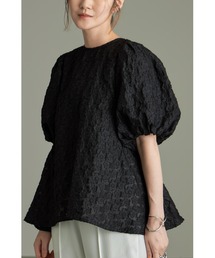 &. NOSTALGIA | シアージャガードバックリボンチュニック(Tシャツ/カットソー)