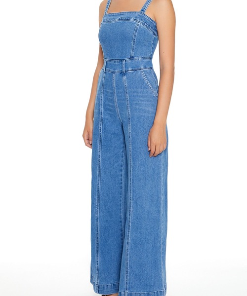 FOREVER 21（フォーエバー トゥエンティーワン）の「デニムサロペット（サロペット/オーバーオール・レディース・ブルー系その他4・MEDIUM/SMALL）」の4枚目の写真