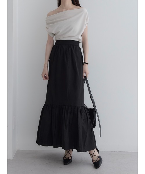 【セール】ティアードギャザーコットンスカート（スカート）｜amel（エイメル）