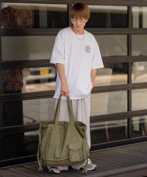 improves(インプローブス)の「2WAY ミリタリー キャンバス トートバッグ(トートバッグ・メンズ・グレー/カーキ・FREE)」の8枚目の写真