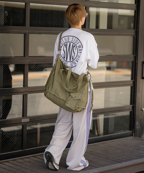 MAISON & VOYAGE カーキ ミリタリー　キャンバス トートバッグ MAISON & VOYAGE カーキ ミリタリー キャンバス トートバッグ