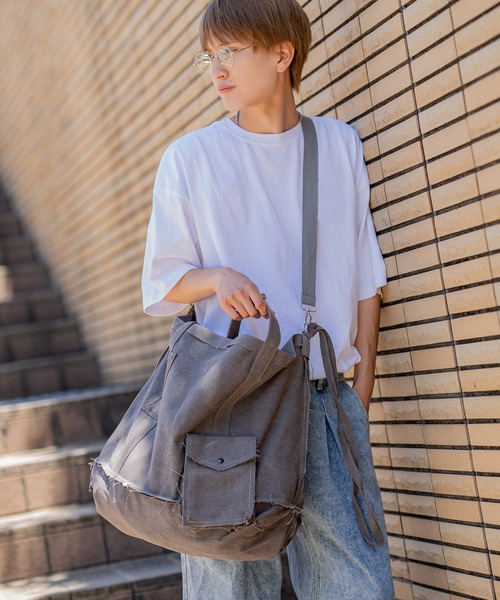 new♪❇︎ハンドメイド❇︎ 軍テント地　ミリタリ　コロン　トートバック new♪❇︎ハンドメイド❇︎ 軍テント地 ミリタリ コロン トート