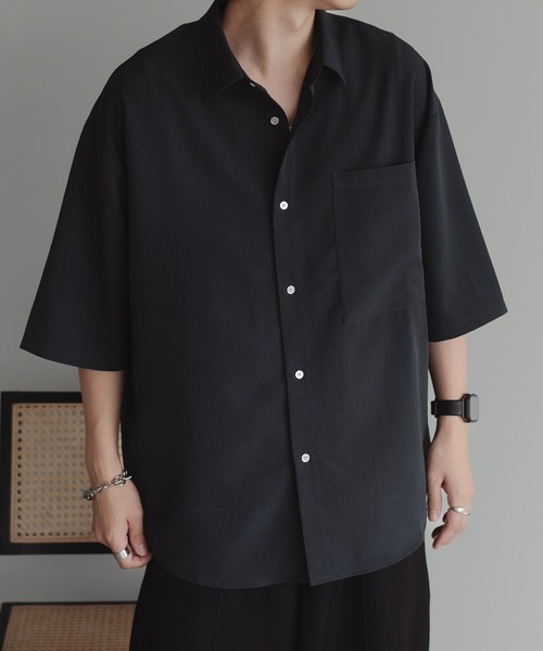 she tokyo 半袖ブラウス シャツ ハーフジップ ボタンダウン ブラック 楽天市場】シャツ ブラウス レディース 半袖 ビッグカラー 刺繍