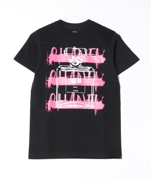 Kare/ME(カーミー)の「Kare/ME(カーミー)PARIS 5Tシャツ(Tシャツ/カットソー・レディース・ブラック/ホワイト・M/S/XS)」の1枚目の写真