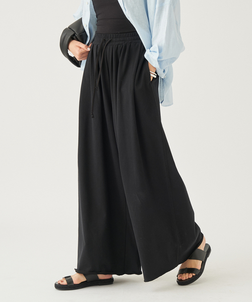 セール】《追加》SWEAT WIDE TUCK パンツ（スウェットパンツ）｜Plage  