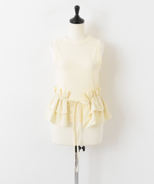 KBF(ケイビーエフ)の「フリルパーツSETタンクトップ(タンクトップ・レディース・アイボリー/ネイビー・ONE)」の22枚目の写真
