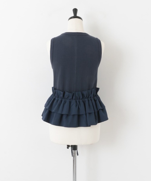 KBF(ケイビーエフ)の「フリルパーツSETタンクトップ(タンクトップ・レディース・アイボリー/ネイビー・ONE)」の18枚目の写真