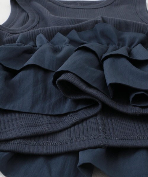 KBF(ケイビーエフ)の「フリルパーツSETタンクトップ(タンクトップ・レディース・アイボリー/ネイビー・ONE)」の15枚目の写真