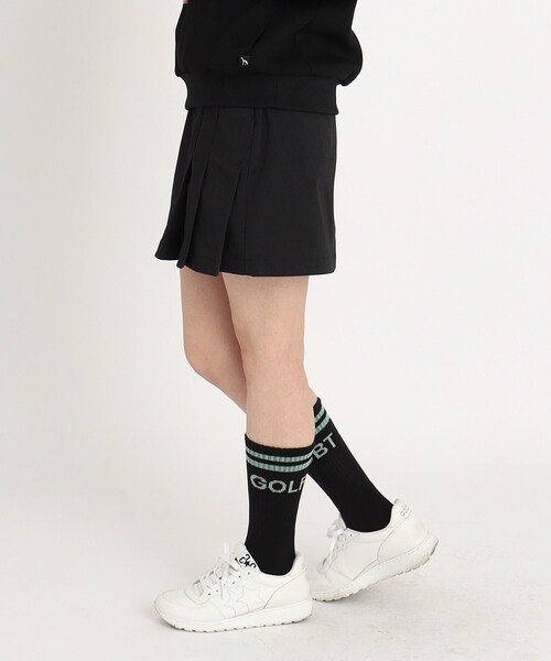 adabat（アダバット）の「◆【ADBT】サイドプリーツ ウエストゴム スカート（スカート・レディース・ベージュ/ブラック・42/40/38/36）」の3枚目の写真