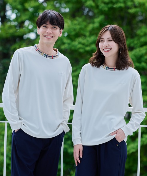 Arnold Palmer(アーノルドパーマー)の「AirFlex スムース シェア パーマー リブ ロングTシャツ(Tシャツ/カットソー・レディース・テラコッタ/ネイビー/アイボリー・L/M/S/XS/LL)」の2枚目の写真