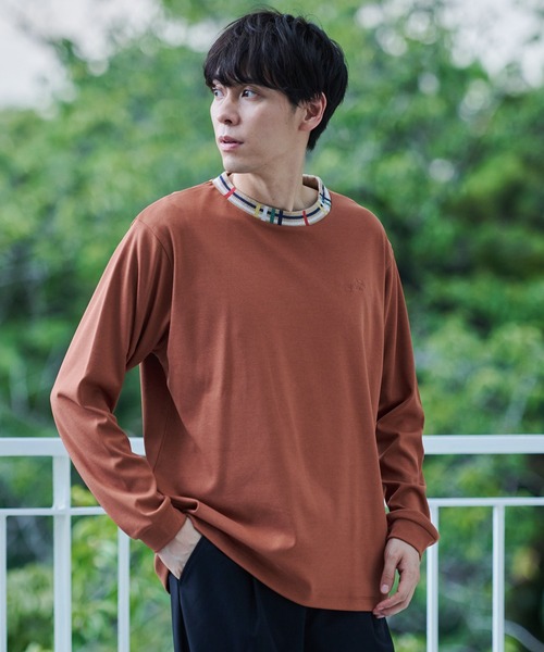 Arnold Palmer(アーノルドパーマー)の「AirFlex スムース シェア パーマー リブ ロングTシャツ(Tシャツ/カットソー・レディース・テラコッタ/ネイビー/アイボリー・L/M/S/XS/LL)」の1枚目の写真