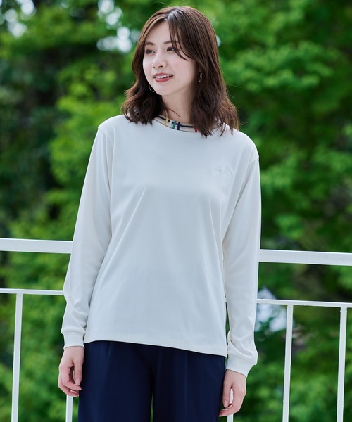 Arnold Palmer(アーノルドパーマー)の「AirFlex スムース シェア パーマー リブ ロングTシャツ(Tシャツ/カットソー・レディース・テラコッタ/ネイビー/アイボリー・L/M/S/XS/LL)」の17枚目の写真