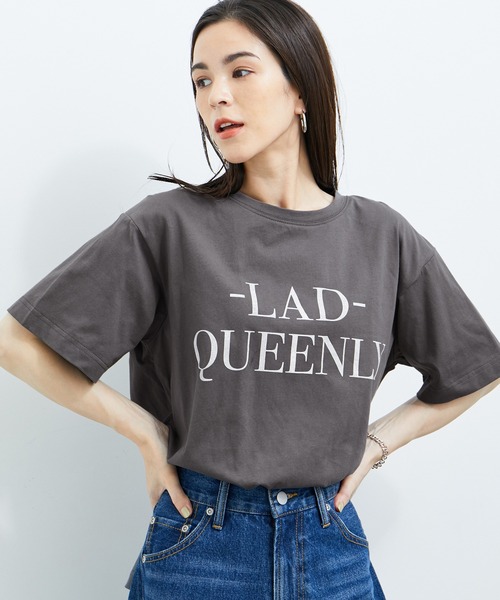 le cercle ADAM ET ROPE'(ルセルクルアダムエロペ)の「ロゴプリントTee(Tシャツ/カットソー・レディース・ホワイト系その他/チャコールグレー/ホワイト系その他2・FREE)」の1枚目の写真