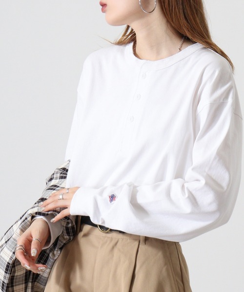 JEMORGAN（ジェーイーモーガン）の「JEMORGAN 天竺ヘンリーネックL/S-T（Tシャツ/カットソー・メンズ・ブラック/ネイビー/モカ/杢グレー/オフホワイト/オレンジ/パープル/グリーン・M/XL/L）」の22枚目の写真