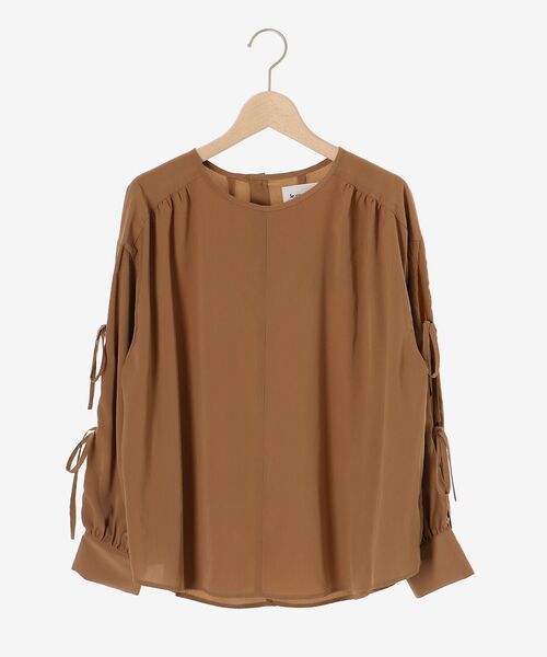 le.coeur blanc（ルクールブラン）の「ボリュームスリーブリボンブラウス（シャツ/ブラウス・レディース・サックスブルー/ブラック/キャメル・38）」の4枚目の写真