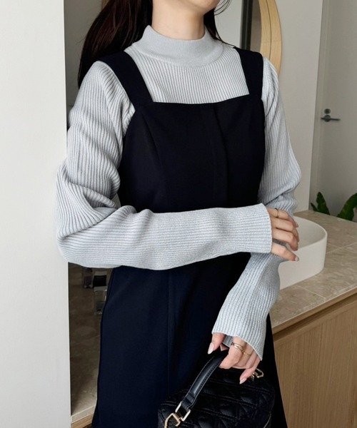 one after another NICE CLAUP(ワンアフターアナザーナイスクラップ)の「肩リボンキャミワンピース(ワンピース・レディース・ブラック/オフホワイト/ピンク・SMALL/MEDIUM)」の7枚目の写真