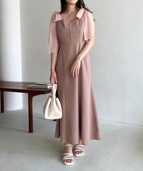 one after another NICE CLAUP(ワンアフターアナザーナイスクラップ)の「肩リボンキャミワンピース(ワンピース・レディース・ブラック/オフホワイト/ピンク・SMALL/MEDIUM)」の19枚目の写真